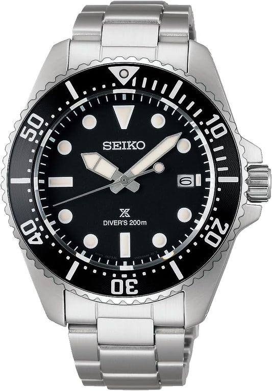 Seiko Prospex DIVER SCUBA Solar Men's Wristwatch, Dial: Black / Bezel: Black, New Model (2024)