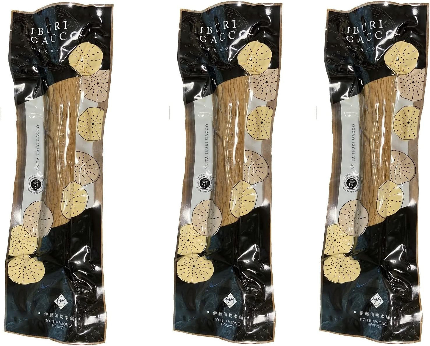 Ito Tsukemono Honpo Akita Pickles Iburigakko Pickled 1 x 3 Piece Set (Additive-Free)