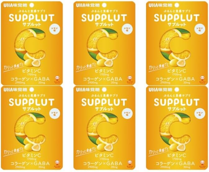 【食べ比べアソート】 SUPPLUT サプルット グレープ レモン 各50g 鉄 ビタミンC コラーゲン GABA (【まとめ買い】レモン6袋)