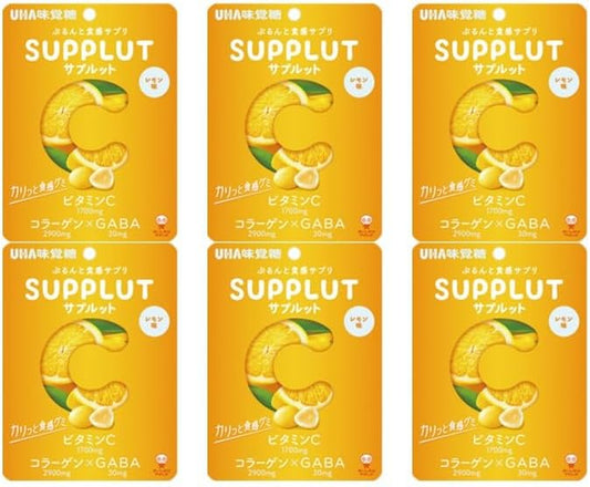 【食べ比べアソート】 SUPPLUT サプルット グレープ レモン 各50g 鉄 ビタミンC コラーゲン GABA (【まとめ買い】レモン6袋)