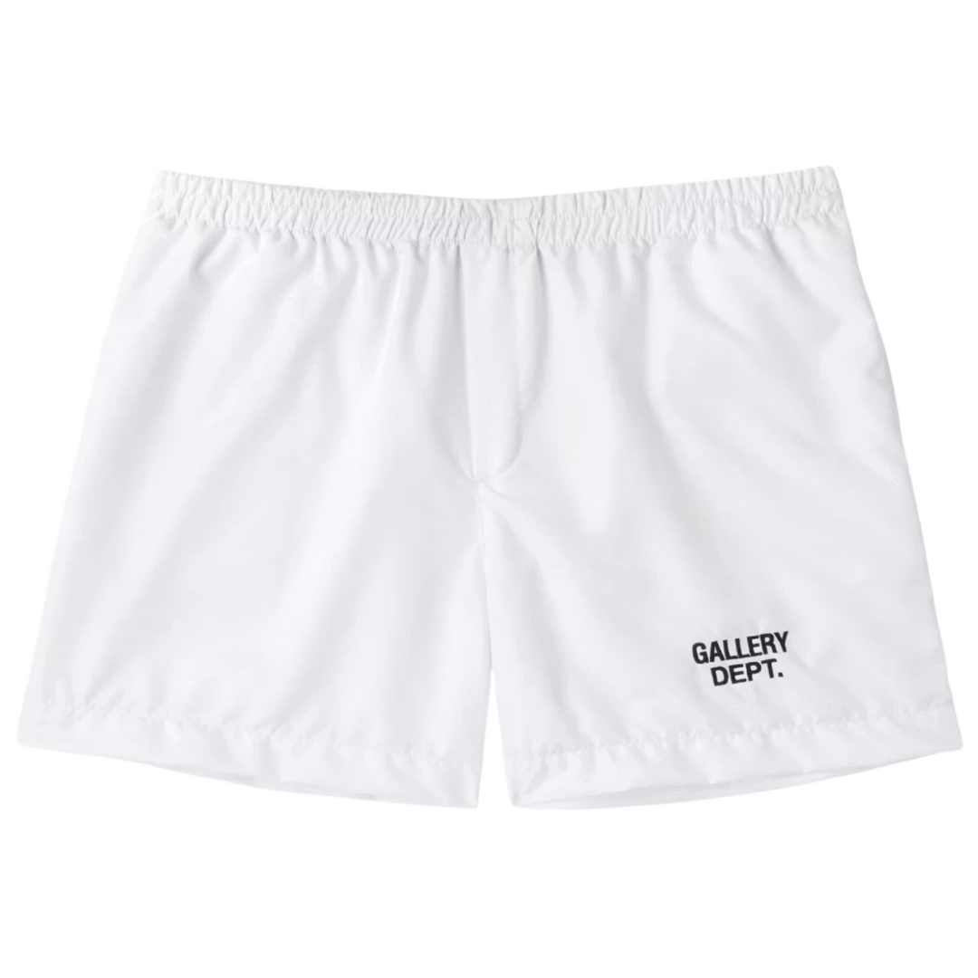 GALLERY DEPT. 'ZUMA' NYLON WHITE SHORTS