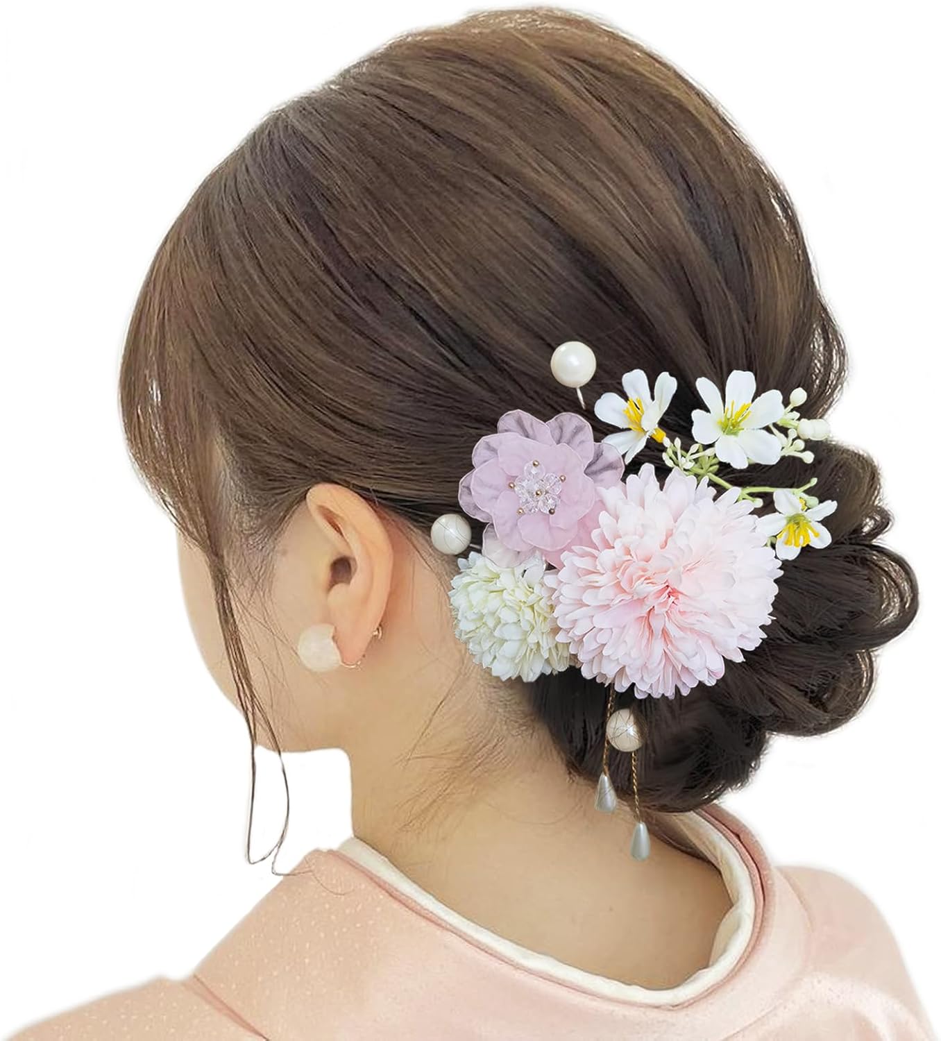 Baramoly Hair Ornament, Yukata, Kimono, Daisies, Preserved Flowers, Artificial Flowers, Flower Decoration, Festivals, Fireworks Displays, Coming of Age Ceremonies, Weddings, Graduation Ceremonies,