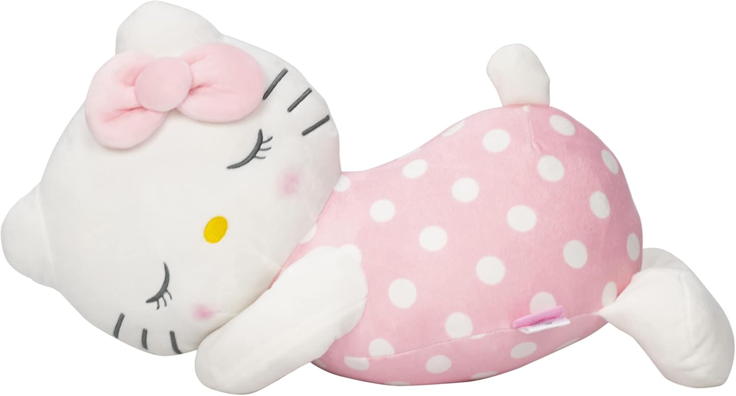 MORIPiLO Sanrio Hello Kitty Body Pillow, Soft Material, Marshmallow Texture, Plush Pillow, Large Cushion, Cute, Large Size, Easy Sleeping Pillow, Approx. 17.7 inches (45 cm) (Hello Kitty Pink)