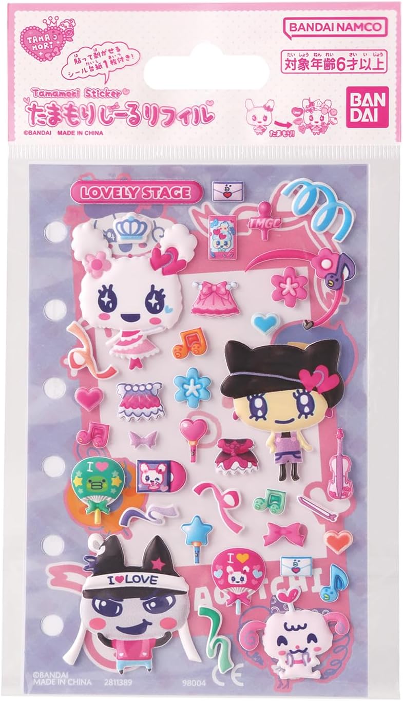 BANDAI Tamamori Seal Refill Lovely Stage Set Suitable for Ages 6 and Up Tamagotchi