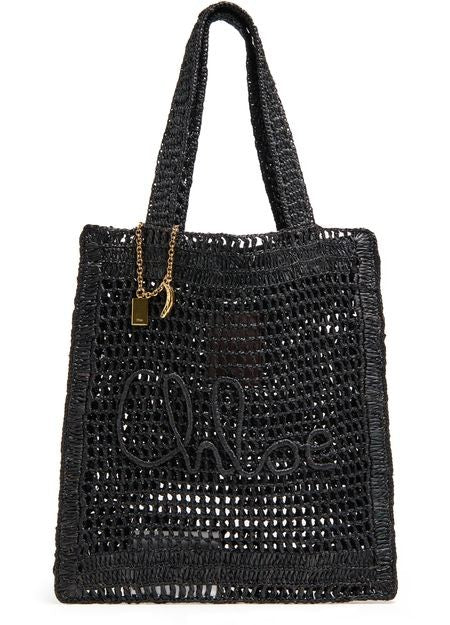 CHLOE Summer Banana crochet tote bag - Image 1