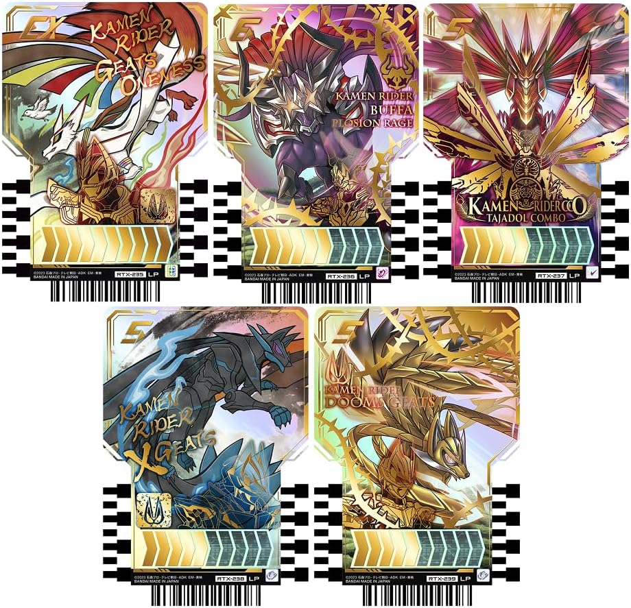 Kamen Rider Gatchard Ride Chemey Trading Card PHASE: EX02 LP Legend Parallel Set of 5 Toys