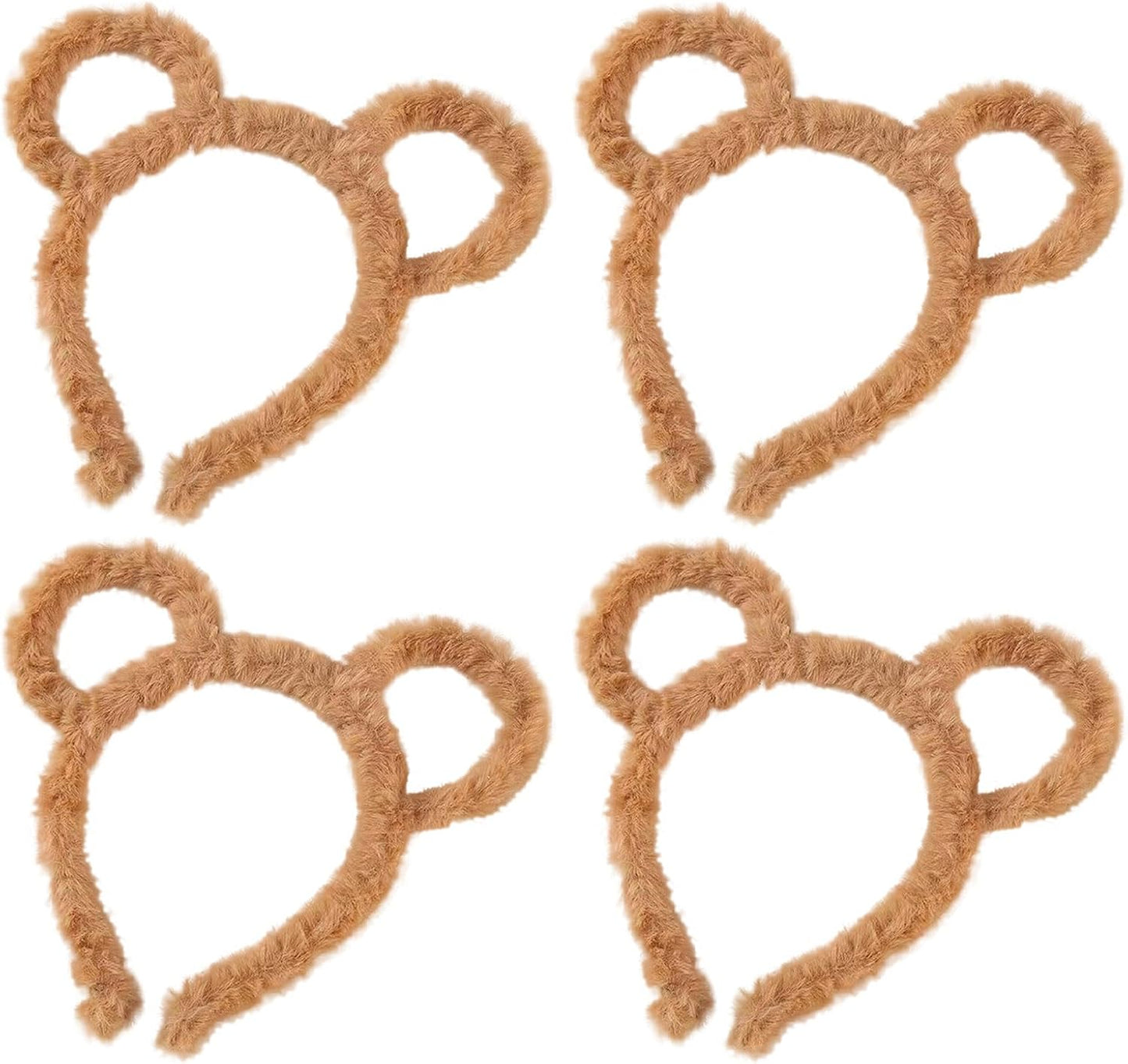 4 Pack Bear Ears Headbands, Thammy Headbands, Cute Cartoon Ear Headbands, Suitable for Daily Use, Photography, Cosplay, Masquerade, Party, Party