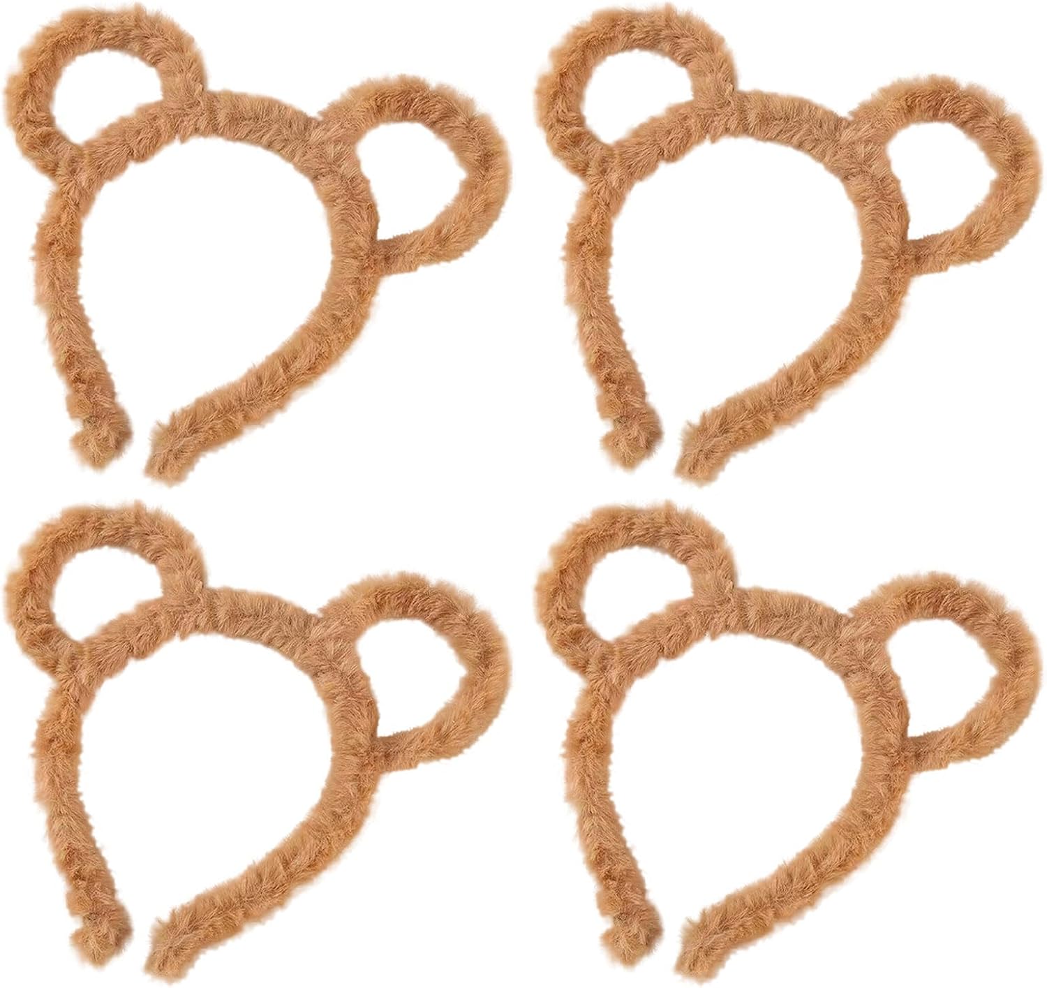 4 Pack Bear Ears Headbands, Thammy Headbands, Cute Cartoon Ear Headbands, Suitable for Daily Use, Photography, Cosplay, Masquerade, Party, Party