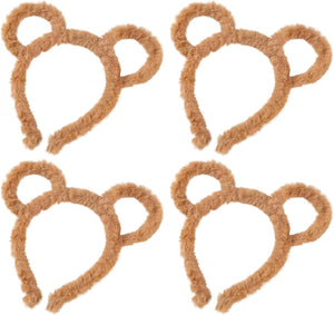 4 Pack Bear Ears Headbands, Thammy Headbands, Cute Cartoon Ear Headbands, Suitable for Daily Use, Photography, Cosplay, Masquerade, Party, Party