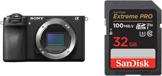 Sony APS-C Mirrorless SLR Camera α6700 Body (No Lens) Black ILCE-6700 + [SanDisk SD Card] SanDisk SD Card 32GB SDHC Class 10 UHS-I V30 Read Up to 100MB/s SanDisk Extreme PRO SDSDXXO-032G-GHJIN New