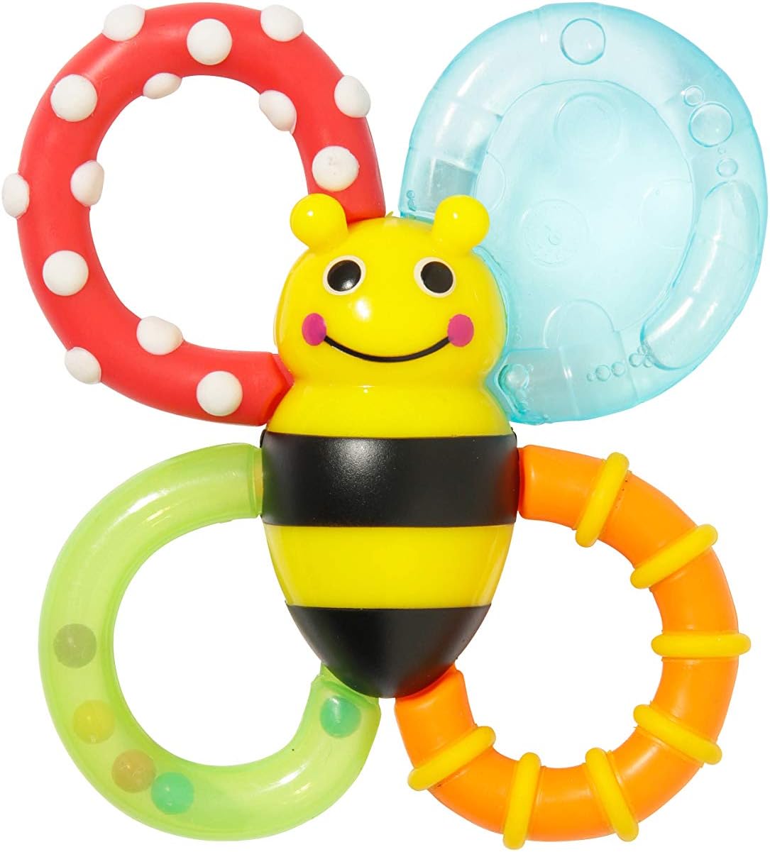 SASSY TYSA80679 ABS Teething Rattle, For 3 Months and Up, Cool, Various Feeling, Bumble Bites Fan
