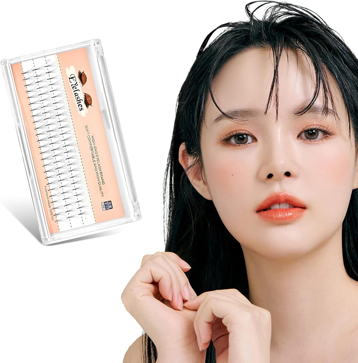 Individual Cluster Type Natural Partial Eyelashes 5 Bundles 10mm Matsuek Self Extension Souten False Eyelashes Long Point Fit