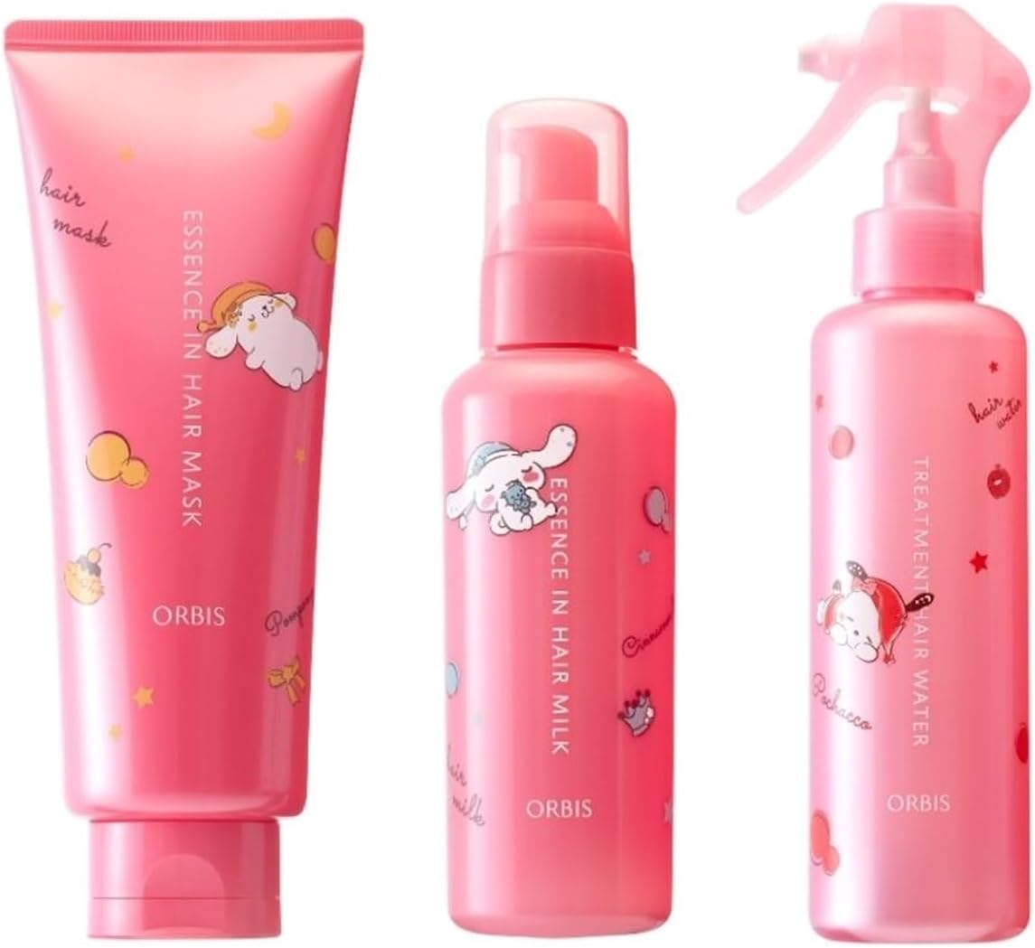 Orbis 3 Piece Set Sanrio Characters Limited Collaboration Design (Hair Milk/Hair Water/Hair Mask) Hair Treatment