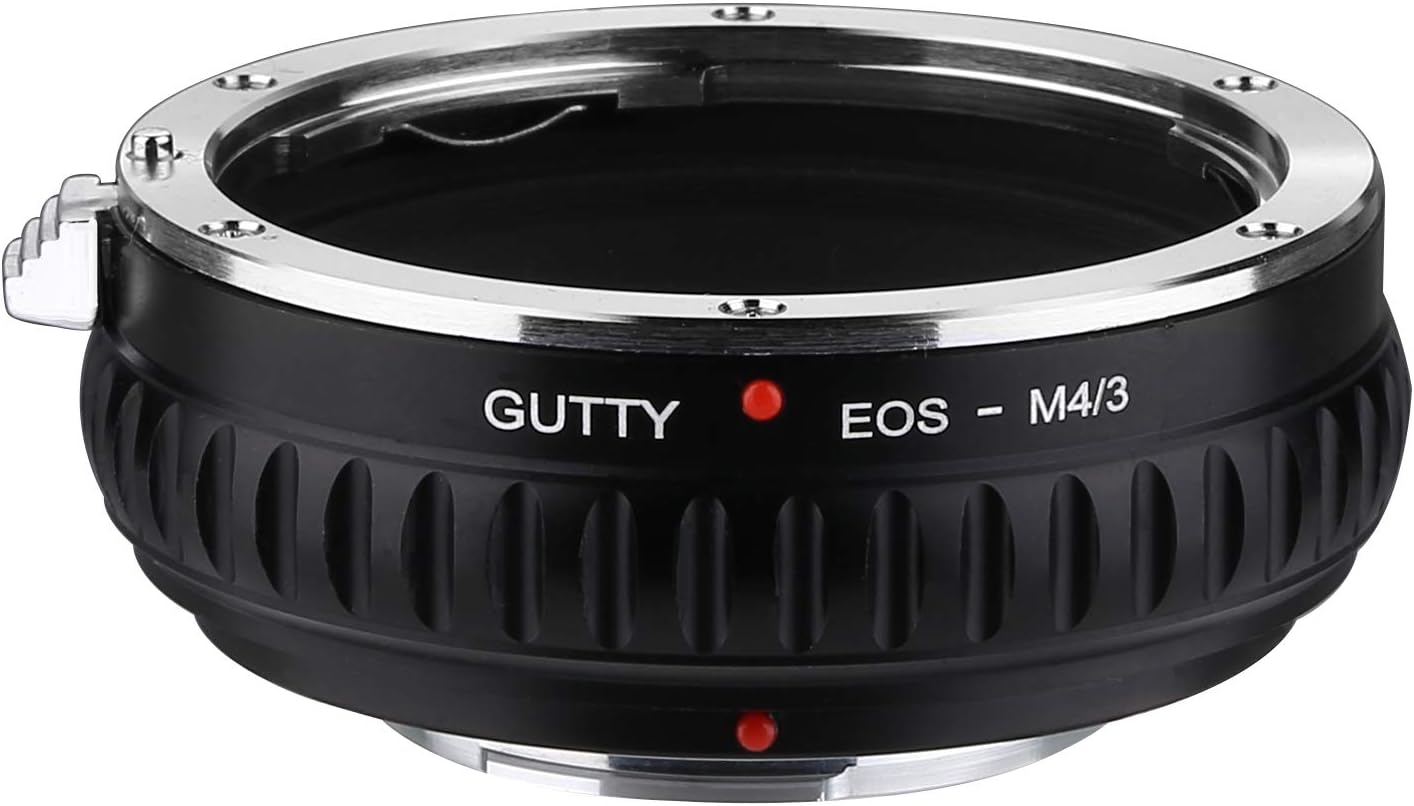 GUTTY Lens Mount Adapter eos Canon EOS-M4/3 EF EF-S Mount Lens M4/3 Mount Lens Adapter Conversion Adapter for Panasonic Lumix G1 G2 G6 G7 gh4 Olympus PEN E-PL7 E-PL8 E-M10 Mark II om-d e-m10 mark ii