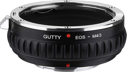GUTTY Lens Mount Adapter eos Canon EOS-M4/3 EF EF-S Mount Lens M4/3 Mount Lens Adapter Conversion Adapter for Panasonic Lumix G1 G2 G6 G7 gh4 Olympus PEN E-PL7 E-PL8 E-M10 Mark II om-d e-m10 mark ii