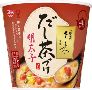Nissin Foods, Gion Sasatsuki-Supervised Nissin Dashi Tea-Zuked Meshi, Mentaiko, 2.5 oz (72 g) x 6 Packs [Cup Rice, Rice Included, Domestic Rice, Famous Store, Tea-Zuked, Hot Water Poured]