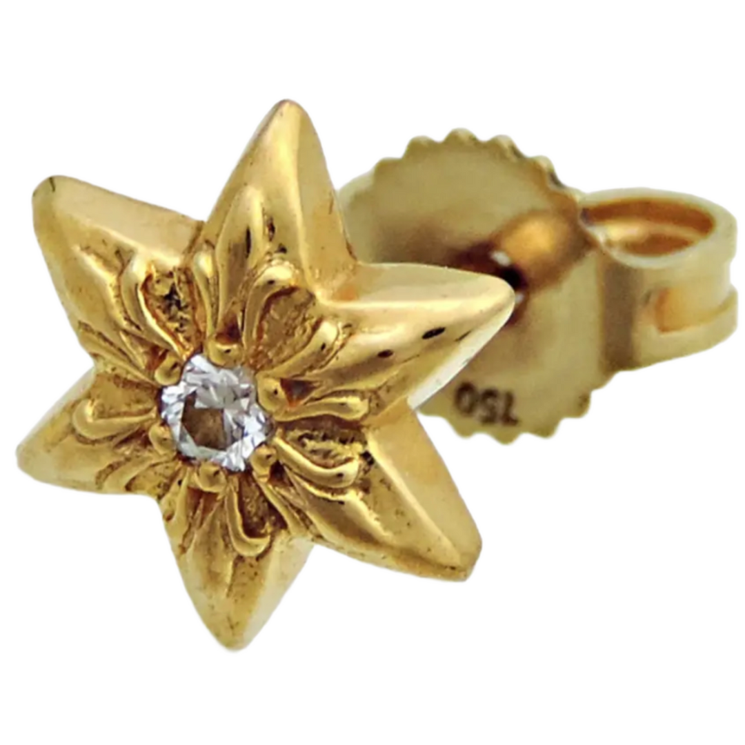 CHROME HEARTS '22K GOLD DIAMOND STAR' EARRINGS SET