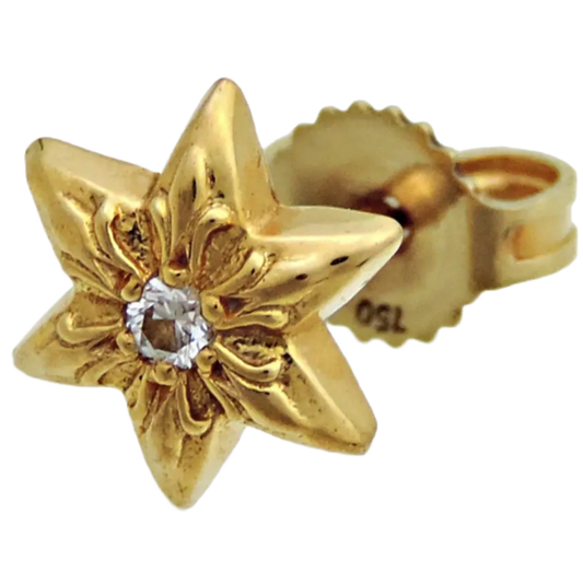 CHROME HEARTS '22K GOLD DIAMOND STAR' EARRINGS SET