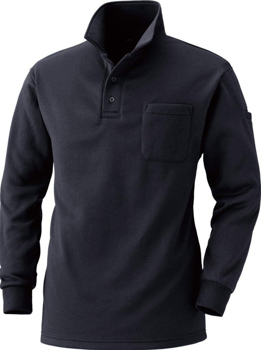 [Murakami Clothing] MK: 236 Stylish Fleece Lined Polo Shirt [Architecture Construction Tobi Craftsman Cool Work Clothes Work Clothes Cold Fall Winter Warm]