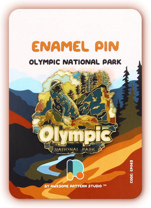 Pin esmaltado – Parque Nacional Olímpico. Edición de coleccionista, duradero y elegante pin de recuerdo para mochilas, chaquetas, sombreros y accesorios, regalo para amantes del parque nacional