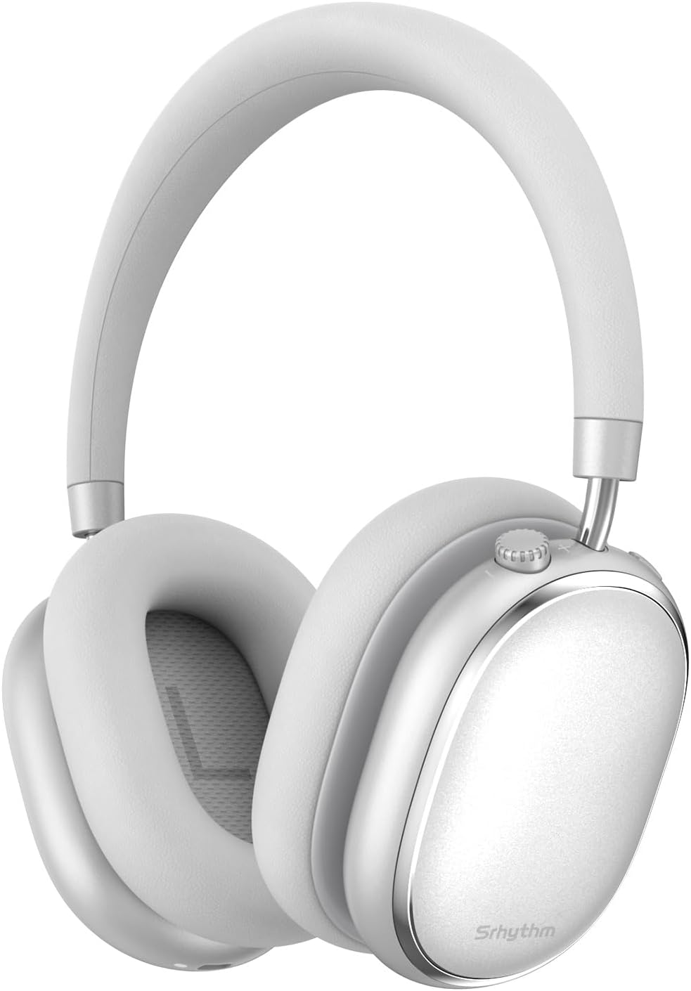 Srhythm NC95 Wireless Headphones Bluetooth 6.0 Hybrid Noise Cancelling Over-ear Headphones with Ambient Sound Mode, ENC Microphone, Up to 100 Hours of Continuous Playback, Silver