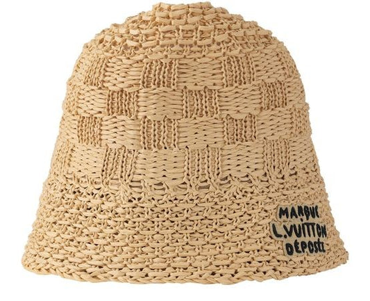 LOUIS VUITTON Damier Raffia Hat - Image 1