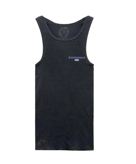 CHROME HEARTS 'ROLLING STONE' BLACK TANK TOP