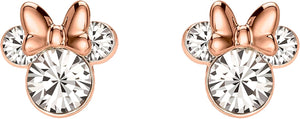 Disney Minnie Mouse Silver Plated Crystal Stud Earrings (More Colours Available)