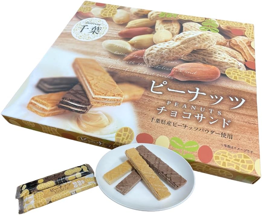Chiba Souvenir "Peanuts Chocolate Sand" Pack of 20 Chiba Souvenir Candy