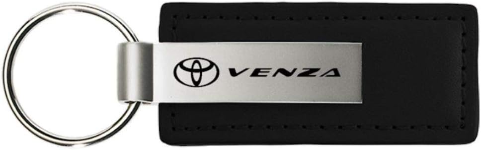 Toyota Venza Black Leather Keychain, Black