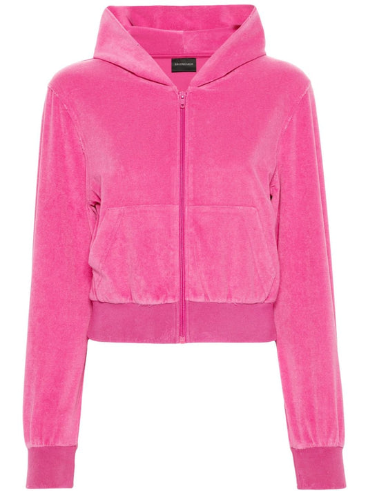 Balenciaga バレンシアガベルベットはフーディーをジップしました - Image 1