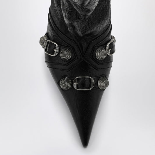 Balenciaga Cagoleワイドブラックアンクルブーツ - Image 1