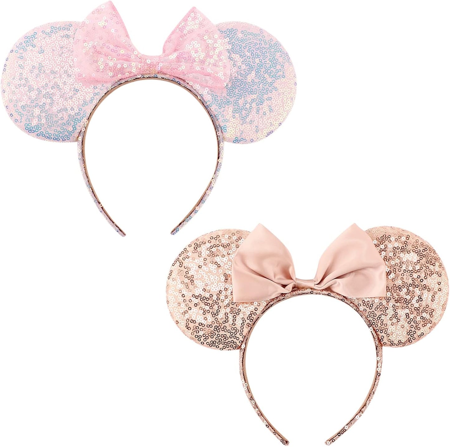 DRESHOW Mouse Ears Bow Headbands Sequins Party Decoration Cosplay Costume for Women
