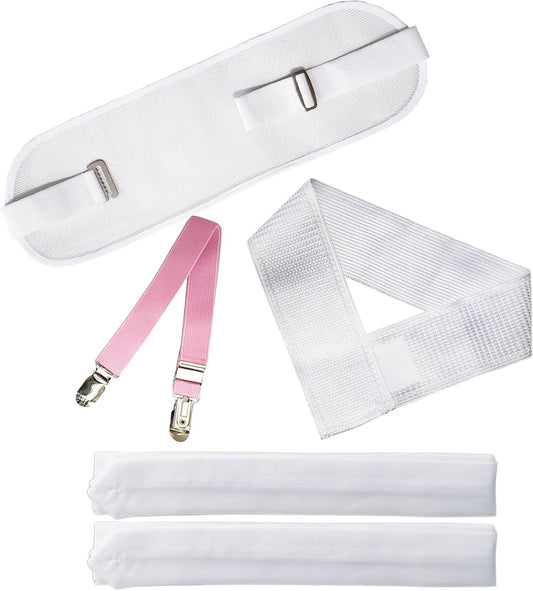 TOuWA Kimono Accessories 4-Piece Set, Yukata, Summer Dressing Set (Mesh Band/Dressing Belt, 2 x Waist Straps, Mesh Magic Belt), Women's, Weddings, Brides, Parties, Tea Parties, Tanabata, Summer