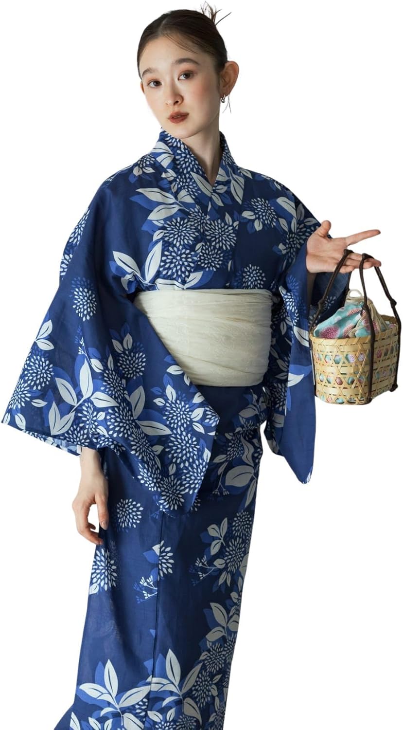 Sense of Place AAA5-2JC102 Women's Yukata 2-Piece Set A (Transforming Woven Koubai)