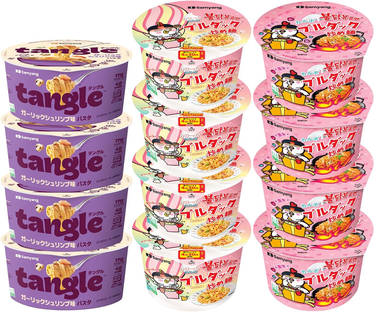 [Official] Tenguru Big Cup Pasta Flavor Comparison Set, Garlic Shrimp/Carbo/Cream Carbo, 3 Types 4 Servings Each (12 Servings)