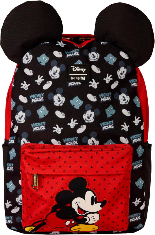 Loungefly Disney Mickey Mouse - Mochila de nailon tamaño completo