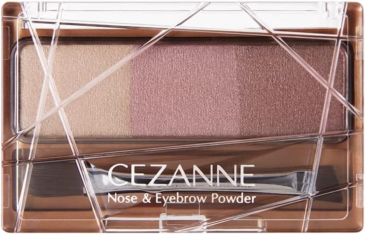 Cezanne Nose & Eyebrow Powder 04 Mauve Brown Eyebrow Powder Nose Shadow with Brush 1pc (x1)