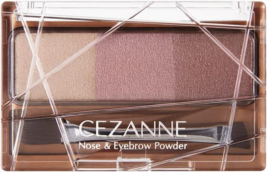 Cezanne Nose & Eyebrow Powder 04 Mauve Brown Eyebrow Powder Nose Shadow with Brush 1pc (x1)