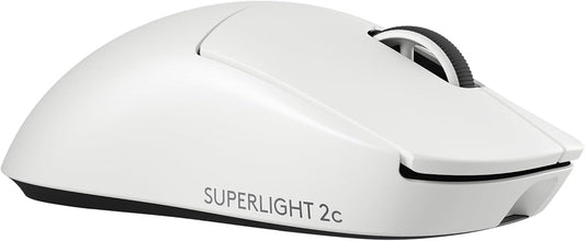 Logicool G-PPD-004WLCO-WH G 8,000 Hz Polling Rate PRO X SUPERLIGHT 2C Compact Wireless Gaming Mouse, Lightweight 1.8 oz (51 g) LightForce Hybrid Switch, Lightspeed Hero 2 Sensor, USB Type-C Charging