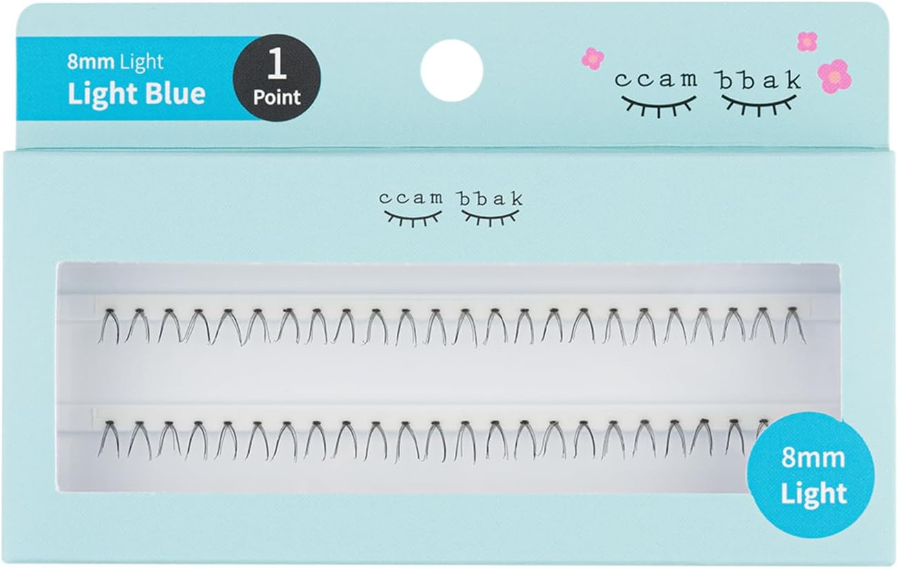 CCAMBBAK Partial False Eyelashes Eyelash Extensions Semi-Permanent Idle Eyelash Type 0.3 - 0.5 inches (8 - 12 mm), Matsueku Self False Eyelashes, Natural, Popular, DIY False Eyelashes (0.3 inch (8 mm)