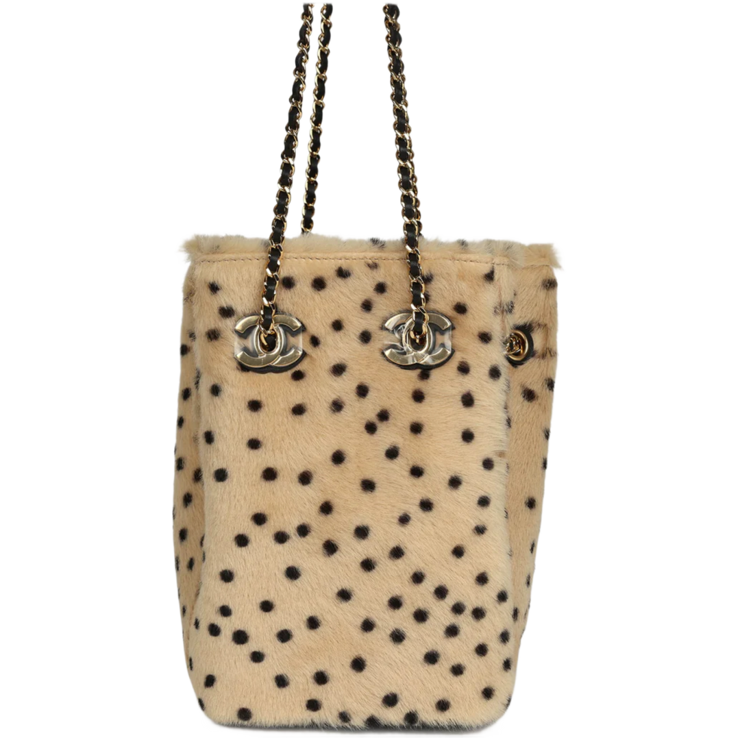 CHANEL 26A METIERS D'ART 'CHEETAH HAIR' BUCKET BAG