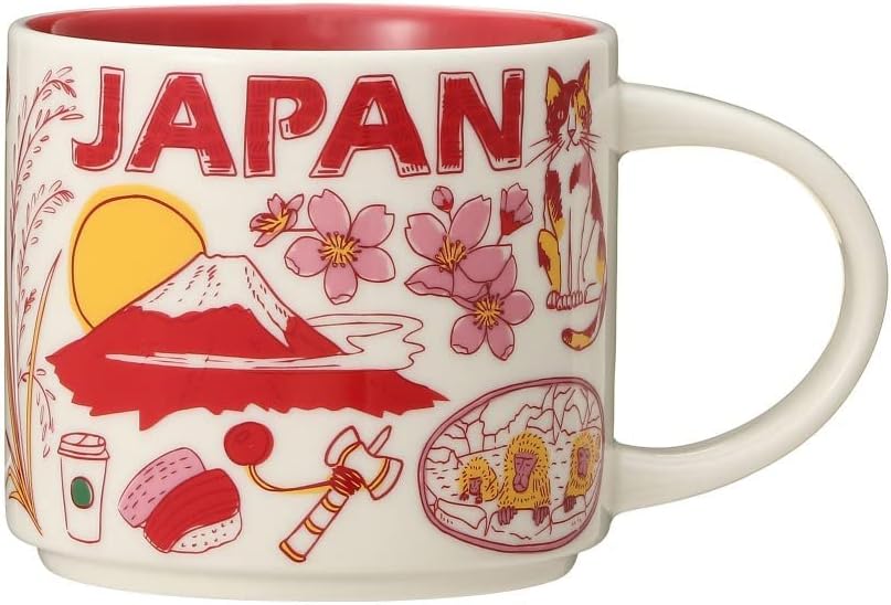 Starbucks Been There Series Mug JAPAN 14.2 fl oz (414 ml), Mt. Fuji, Three Hair Cat, Hot Springs, Innao, Sushi, Sumo Sakura, Sakura, Cup, Pink, Spring, Cute, Fashionable, Birthday, Present, Gift, Return