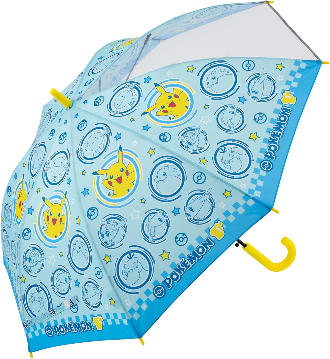 Skater Children's Umbrella, 55cm, Pokemon 2025, For Ages 9-10, Approximately 125-135cm, Elementary School, Clear Window for Better Visibility, One-Touch Automatic Type, 8 Ribs, UB55C-A