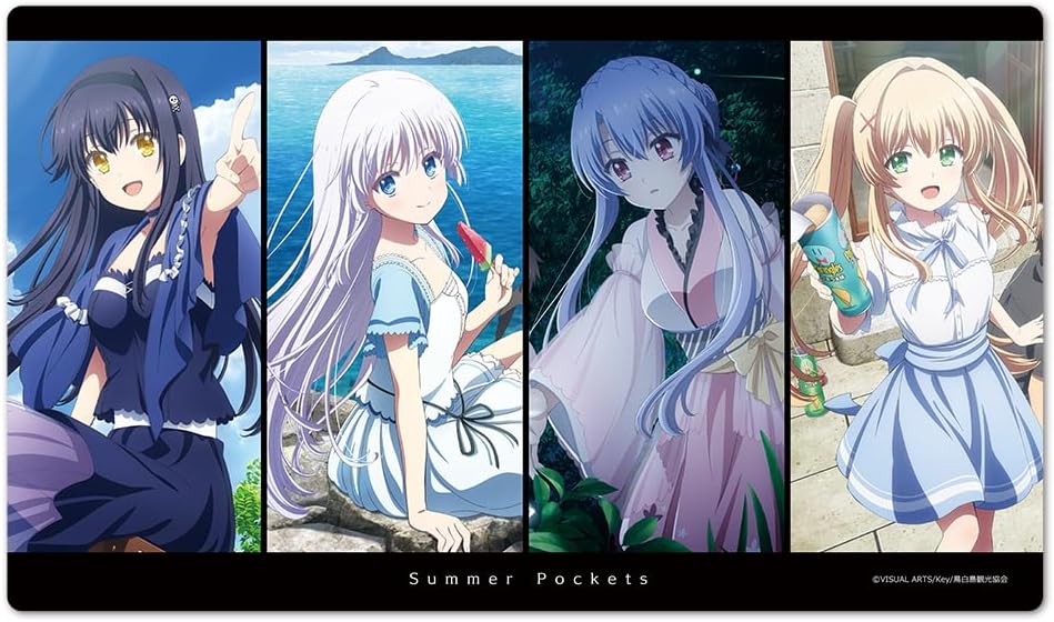TV Anime Summer Pockets Character Rubber Mat Shiroha & Ao & Pongee Vol. 2
