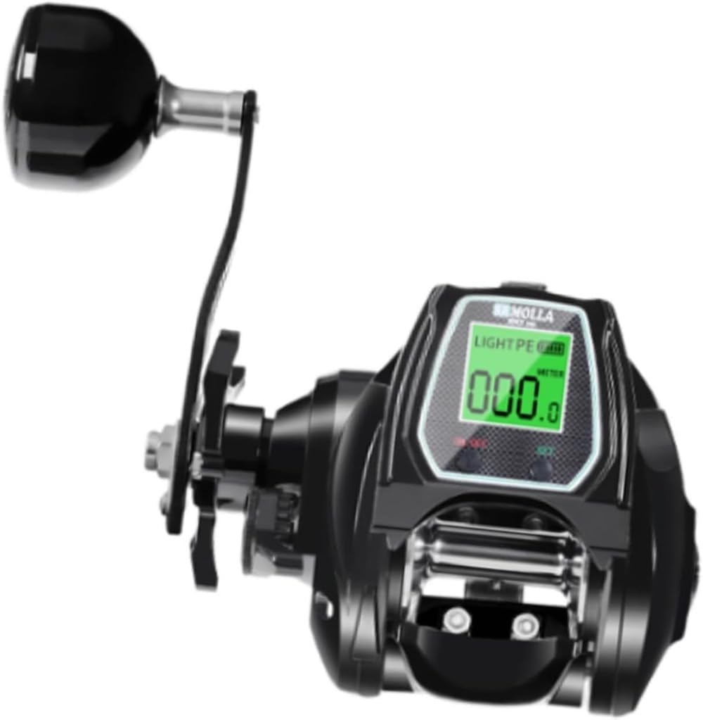 Electric Fishing Reel Baitcasting Reel Saltwater Fishing Supplies USB Charging Lightweight Electronic Fishing Reel Baitcasting Fishing Reel (Left Hand)