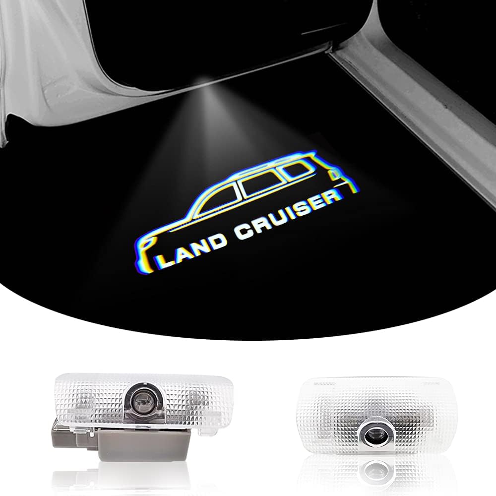 Akarin Car Courtesy Lamp, Toyota Land Cruiser Rankle, 200 Series, 150 Series, Logo, HD High Brightness LED Chip, Courtesy Light, Door Light, Set of 2, Front and Rear Mounting, LC200 FOR Toyota Land Cruiser 200 (LAND CRUISER 01)