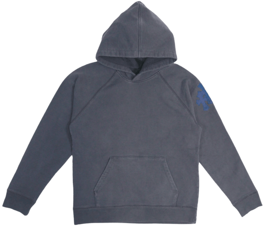 CHROME HEARTS 'PAPER JAM TRIPLE CROSS PATCH' NAVY HOODIE