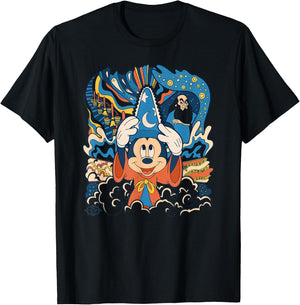 Disney Fantasia Mickey Mouse Aprendiz de Brujo Camiseta Retro