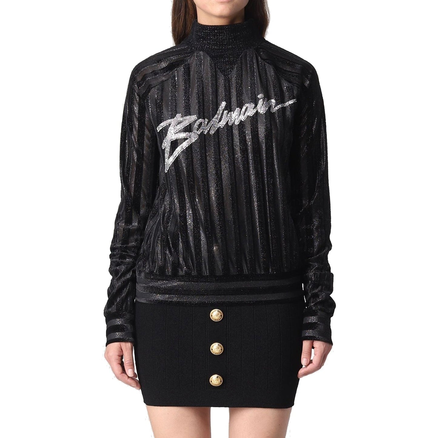 Balmain High Neckロゴセーター - Image 1